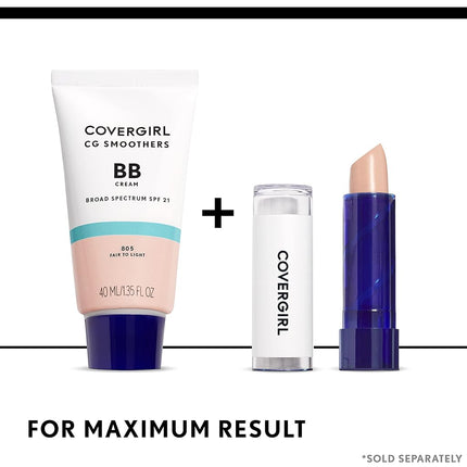 CoverGirl CG Smoothers BB Cream Tinted Moisturizer + Sunscreen SPF 21 - # 805 Fair To Light For Women 1.35 oz Makeup