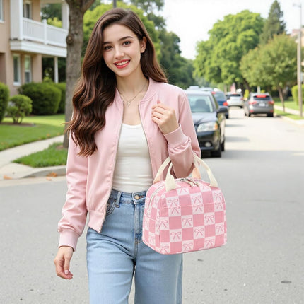 Bluboon Lunch Bag for Women Men Cute Corduroy Lunch Tote Bags Reusable Insulated Lunch Box Large Capacity Reusable Insulated Cooler for Work Picnic or Travel
