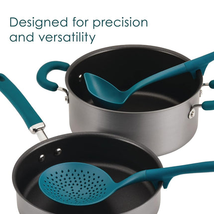 Rachael Ray Tools and Gadgets Kitchen Cooking Utensils Set, 2 Piece, Teal
