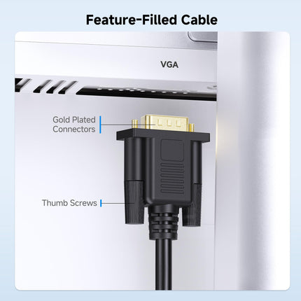 Cable Matters Cable de extensión VGA (Cable VGA Macho a Hembra) - 3 Metros