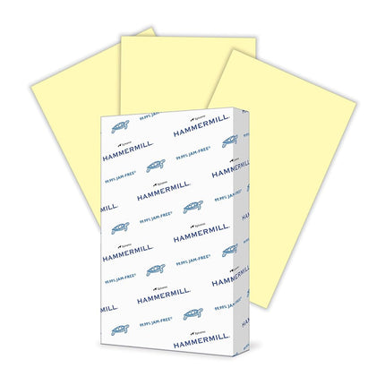 Papel multipropósito, 20 lb, 8-1/2"x14", color canario