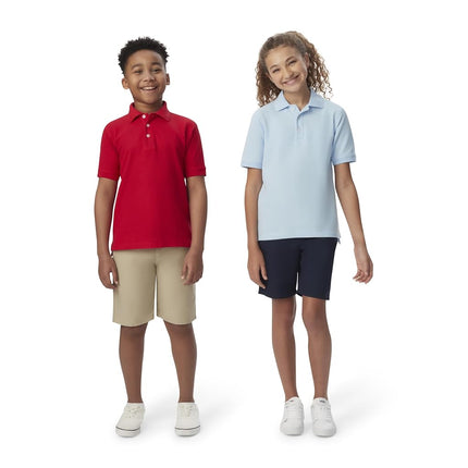Chemise de uniforme polo piquée à manches courtes pour garçons French Toast (Standard et grande taille), Orange ensoleillé, 18-20