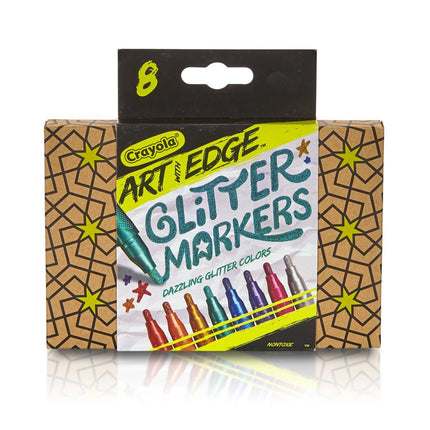 Crayola Art with Edge 8 Count Glitter Marker Novel