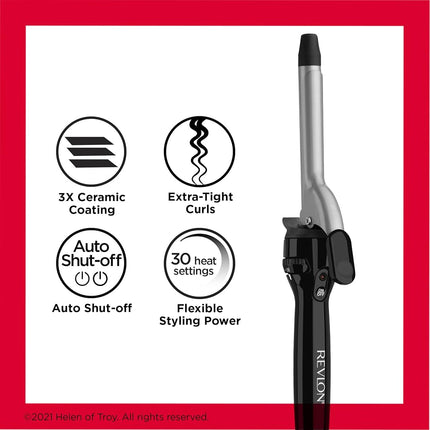 Revlon RV052CF Perfect Heat 3/4- Inch Tourmaline Ceramic Curling Iron