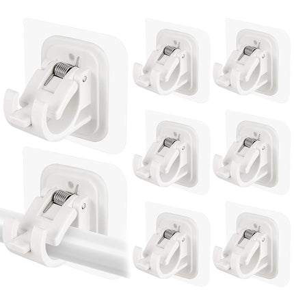 JIBOLAT 8PCS Self Adhesive Curtain Rod Holders No 