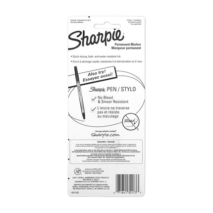 Sharpie SAN30173PP - Marqueur permanent, pointe fine, paquet de 3, assorti