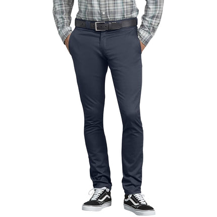 Dickies Mens Skinny Fit Work Pants, Black, 33W x 32L