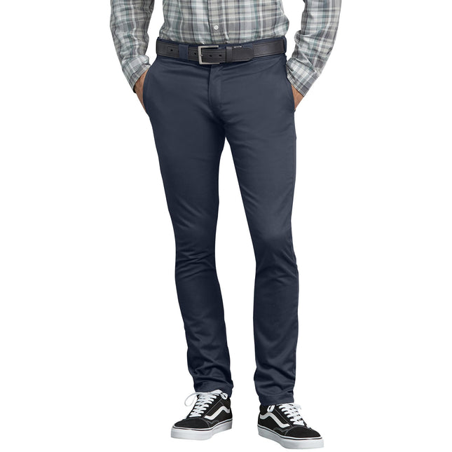 Dickies Men's Skinny Fit Work Pants, Black, 32W x 