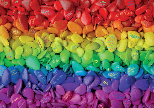 Educa - 500 Piece Puzzle for Adults | Coloured Stones - Includes Glue Fix Puzzle. Ages 11 (19248)