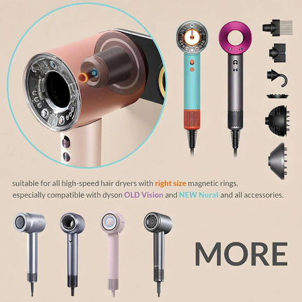 Magnetic Hair Dryer Holder Wall Mount for Most High Speed Blow Dryer