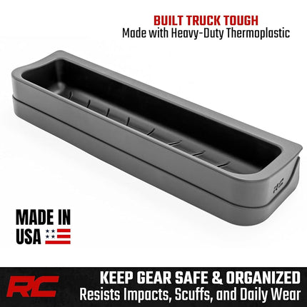 Almacenamiento personalizado bajo el asiento de Rough Country para Ford F-150 de 15-23 - RC09281A, trasero, negro
