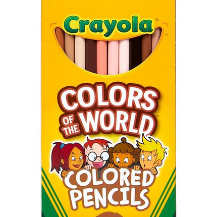 CRAYOLA Colours of the World Pencils - Assorted Colours (Pack of 24) | Colours That Represent Skin Tones from Around the World | Ideal for Kids Aged 3+