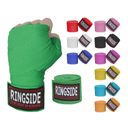 Ringside Mexican Style Boxing Hand Wraps (Pair), Neon Green, 180"