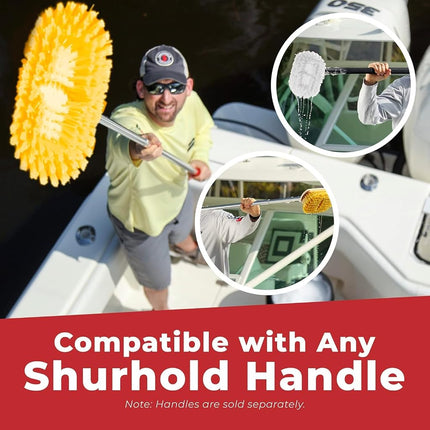 Shurhold 985 10" Deck Brush with Medium Yellow Polystyrene Bristles