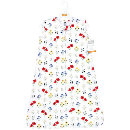 Hudson Baby Unisex Baby Cotton Sleeveless Wearable Sleeping Bag, Sack, Blanket, Wildflower, 0-6 Months