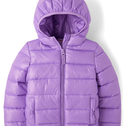Gymboree Girls And Toddler Puffer Jacket, Purple, 