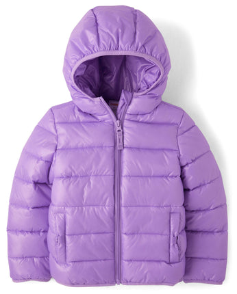Gymboree Girls And Toddler Puffer Jacket, Purple, 