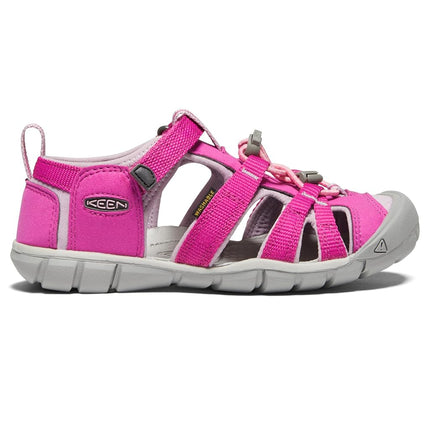 KEEN Unisex-Child Seacamp 2 CNX Closed Toe Sandals, Very Berry/Dawn Pink, 7