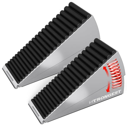 Strongest Home 2 Pack XL Adjustable Chrome Door St