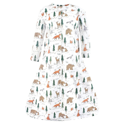 Saco de dormir de algodón de manga larga Hudson Baby unisex para bebé, saco, manta, Sweet Woodland, 18-24 meses