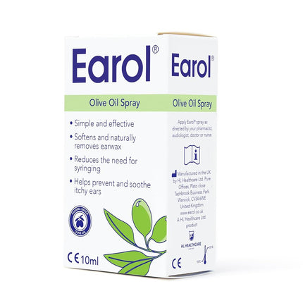 Earol Olive Oil Ear Wax Removal Spray, Clinically Proven, Reduces Need for Syringing, Metered Dose, 1 Pack of 10ml Oil Spray Bottle