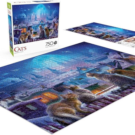 Buffalo Games - Assembly of Cats - 750 Piece Jigsaw Puzzle for Adults Challenging Puzzle Perfect for Game Nights - Finished Size 24.00 x 18.00