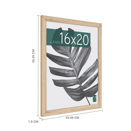 MCS Industries Inc 63732 16x20 Inch Studio Gallery, Natural Woodgrain Frames, 16x20