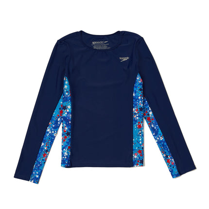 Speedo Girls UV Swim Long Sleeve Printed Rashguard