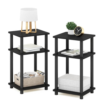 Furinno JUST Set of 2, 3-Tier Tool-Free Bedside Ta