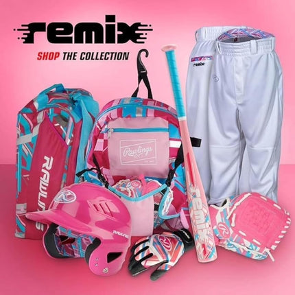 Rawlings | Remix T-Ball & Youth Baseball Glove | Left Hand Throw | 9" | Pink