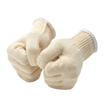 Safety gloves white cotton bbq heat liners grilling work glove men cooking women knitted cotton Pack of 12