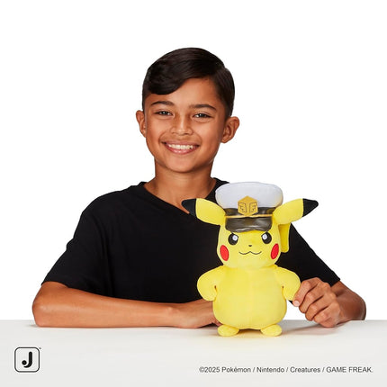Pokémon Captain Pikachu Plush - 8-Inch Soft Plush with Captain's Hat