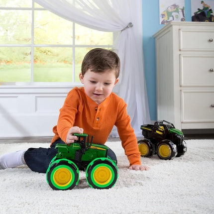 John Deere Monster Treads Lightning Wheels Tractor Toy | Light Up Monster Truck with Neon Wheels | Green Toys for Children, Boys & Girls 3, 4, 5+ Year Olds