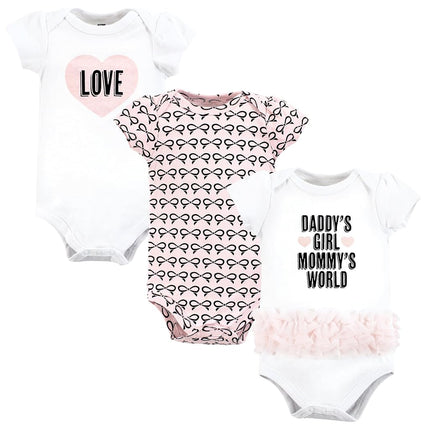 Hudson Baby Unisex Baby Cotton Bodysuits, Mommys World Tutu, 9-12 Months, Mommys World Tutu, 9-12 Months