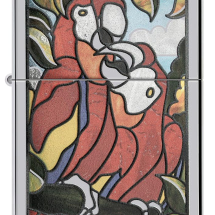Zippo Parrot Pals Design High Polish Chrome Pocket Lighter