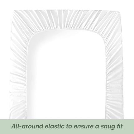 Elegant Comfort 6-PACK Luxury Fitted Sheets - Premium Hotel Quality Microfiber 6-Piece Fitted Sheets with Storage Pockets on Sides, Twin/Twin XL Size, White