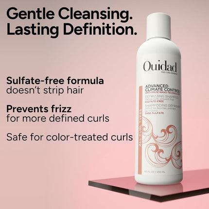 Ouidad Advanced Defrizzing Shampoo for Wavy Curly Coily Hair 250ml