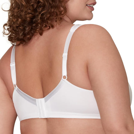 Playtex Women's Wireless Bra, 18-Hour Ultimate Lift Wireless Full-Coverage Bra, Single or 2-Pack, White Animal, 44E