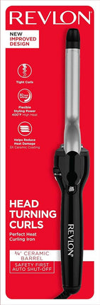 Revlon RV052CF Perfect Heat 3/4- Inch Tourmaline Ceramic Curling Iron