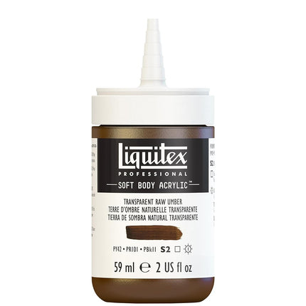 Liquitex Professional Soft Body Acrylic Paint 2-oz bottle, Transparent Raw Umber