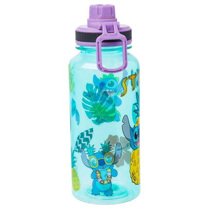 Disney Lilo & Stitch Pineapple 32-Ounce Twist Spout Water Bottle And Sticker Set