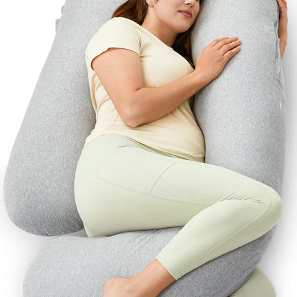 Momcozy Pregnancy Pillow for Sleeping - U Shaped F
