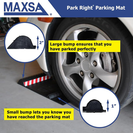 Maxsa 37356-2PK Park Right 21" x 11" x 2" Parking Mat, Yellow