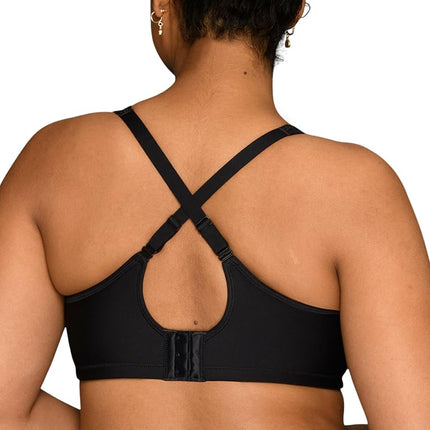 Sujetador sin aros Vanity Fair Women's Sport Full Figure 71500, Negro medianoche, 38DD
