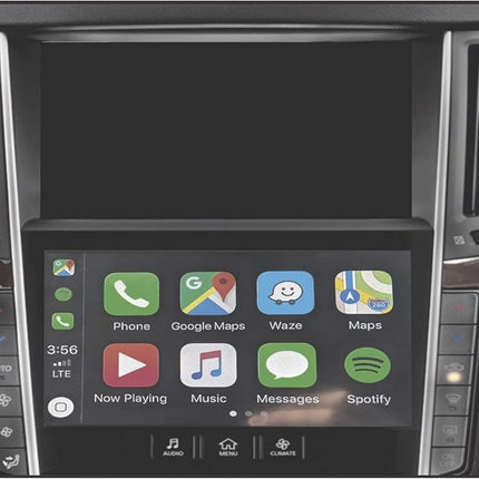 Car Play & Android Auto - Factory Radio Integrated System for Infiniti. Compatible with Infiniti: (2019-2020) QX50, (2017-2020) QX60/JX60, (2018-2020) QX80 - (Must Have Touch Screen Radio)