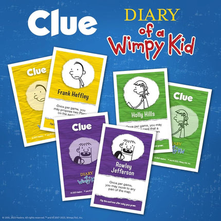 CLUE: Diary of a Wimpy Kid | Solve the Mystery in This Collectible Clue Game Featuring Characters & Locations from the Popular Book Series Diary of a Wimpy Kid | Officially-Licensed Diary of a Wimpy