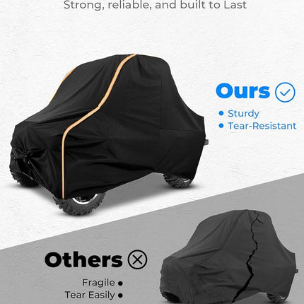 KEMIMOTO UTV Cover 2 Seater All-Weather Protection PU Oxford Cloth