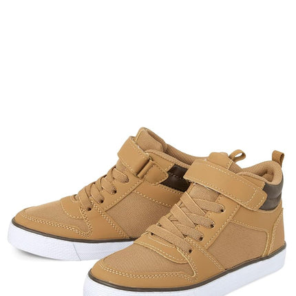 The Children's Place Baby Boys' Casual Lace Up Hi Top Sneaker, Tan, 11 Toddler