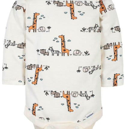 Gerber 6 Pack Baby Boys' Jungle Long Sleeve Onesies Bodysuits