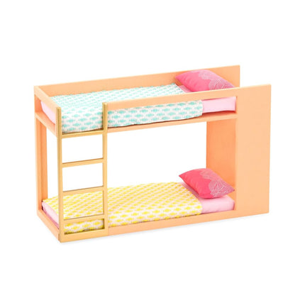 Lori Urban Chic Bunk Bed Set for Mini Dolls, Dollhouse Furniture